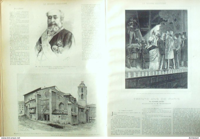 Le Monde illustré 1886 n°1505 Marseille (13) Madagascar Tamatave Tananarive