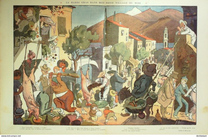 Le Rire 1914-03- 7 # 579 Journal humoristique Ed.Originale Mardi gras