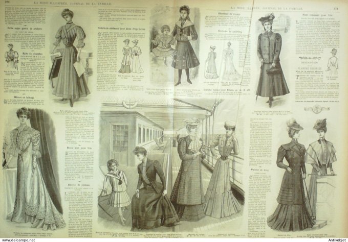 La Mode illustrée journal 1905 n° 31 Toilette de visite