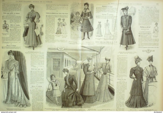 La Mode illustrée journal 1905 n° 31 Toilette de visite