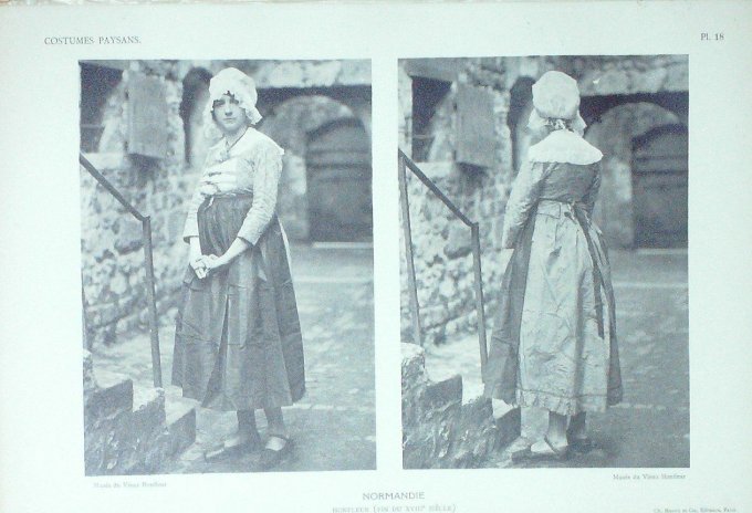 Normandie Honfleur Villageoises 1875