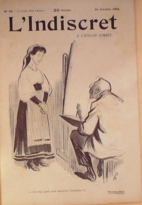 L'indiscret 1903 n° 92 HERMANN GALANIS RADIGUET DILLON HELLE MIRANDE LOURDEY