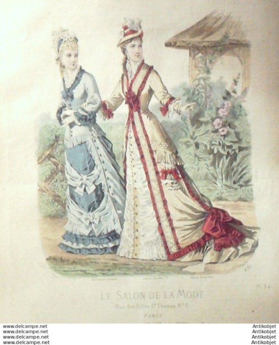 Gravure Mode Salon 1877 #  260 (Old Fashion plate)