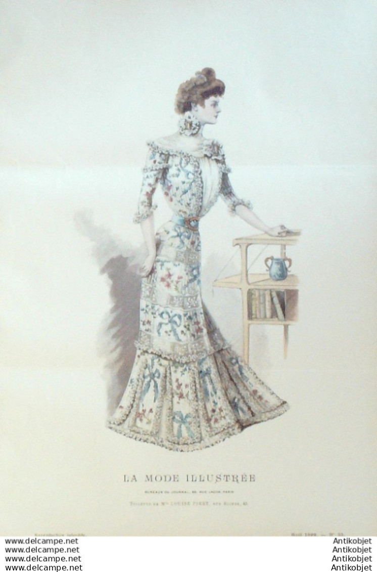 Gravure Mode illustree 1899 # 32 (Old Fashion plate) RARE