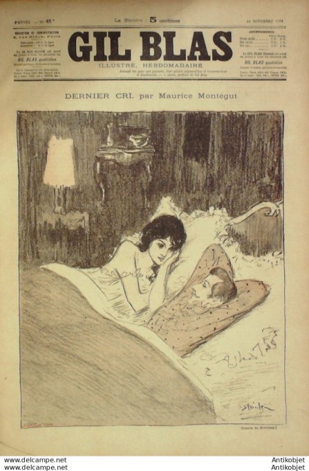 Gil Blas 1894 n°45 Maurice MONTEGUT Marie KRYSINSKA Raoul GINESTE A.SAMAIN WEDER