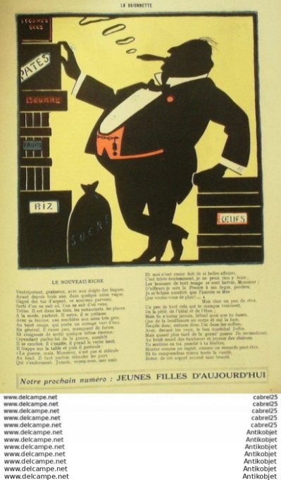 La Baionnette 1918 # 135 (Ombres De Guerre) Nam Jacques Poirier Jacques