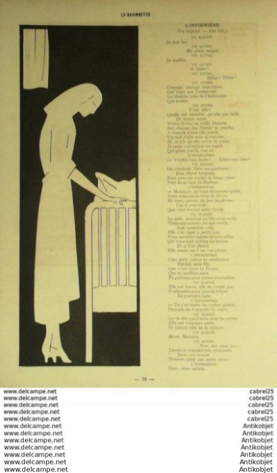 La Baionnette 1918 # 135 (Ombres De Guerre) Nam Jacques Poirier Jacques