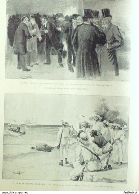 Le Monde illustré 1898 n°2151 Cuba Cienfuegos Porto-Rico Philippines Goro-Walga Goubarzié