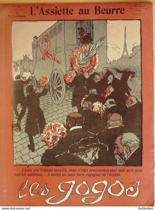 L'Assiette au beurre 1908 # 367 Les gogos ou la rochette surprise Grandjouan