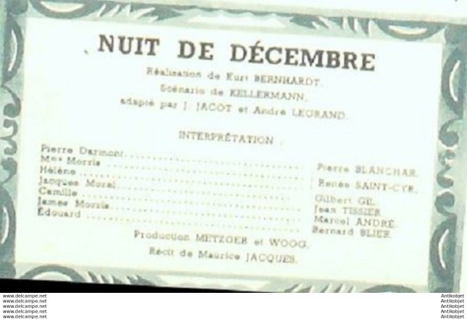 Mon Film 155 49-08-10 Nuit de decembre Pierre Blanchar Bernard Blier
