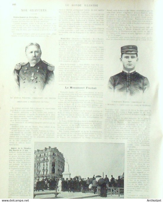 Le Monde illustré 1898 n°2151 Cuba Cienfuegos Porto-Rico Philippines Goro-Walga Goubarzié