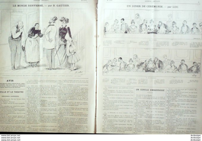 Le Journal Amusant 1890 # 1790 Derriere le rideau par Stop Chasseurs a tir par Crafty Salon-revue 18