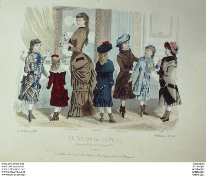 Gravure Mode Salon 1881 #  529 (Old Fashion plate)