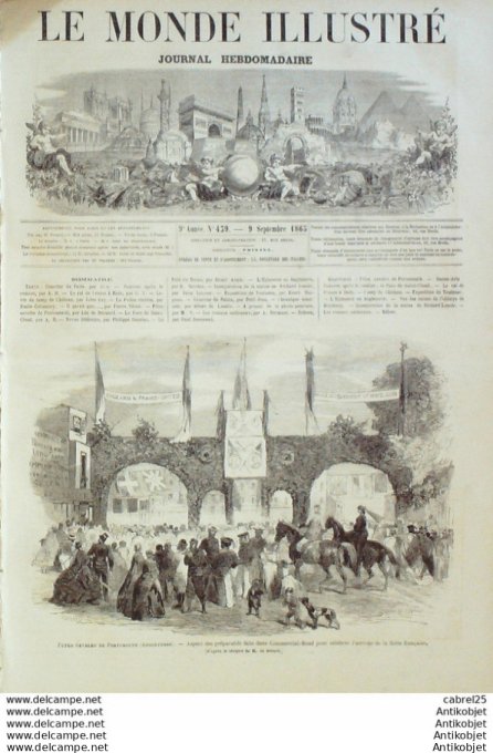 Le Monde illustré 1865 n°439 Angleterre Portsmouth Allemagne Bade St Cloud (62) Ecosse Deysburg