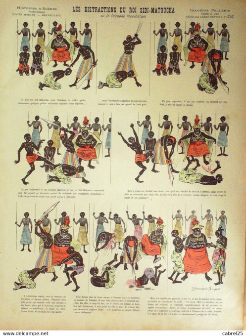 Les Distractions Du Roi Sidi Matoucha (Pellerin d'epinal) Blanchet Magon