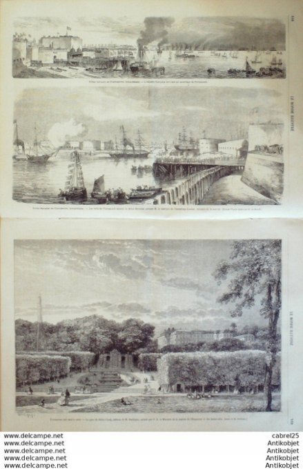 Le Monde illustré 1865 n°439 Angleterre Portsmouth Allemagne Bade St Cloud (62) Ecosse Deysburg