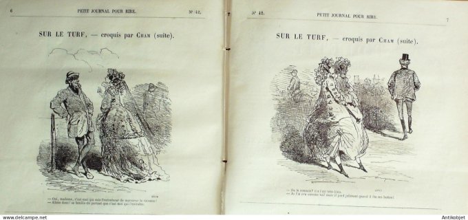 Petit journal pour Rire 1868 #   42 Sur le Turf Cham