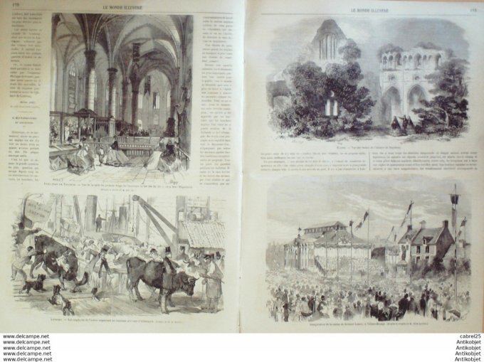 Le Monde illustré 1865 n°439 Angleterre Portsmouth Allemagne Bade St Cloud (62) Ecosse Deysburg