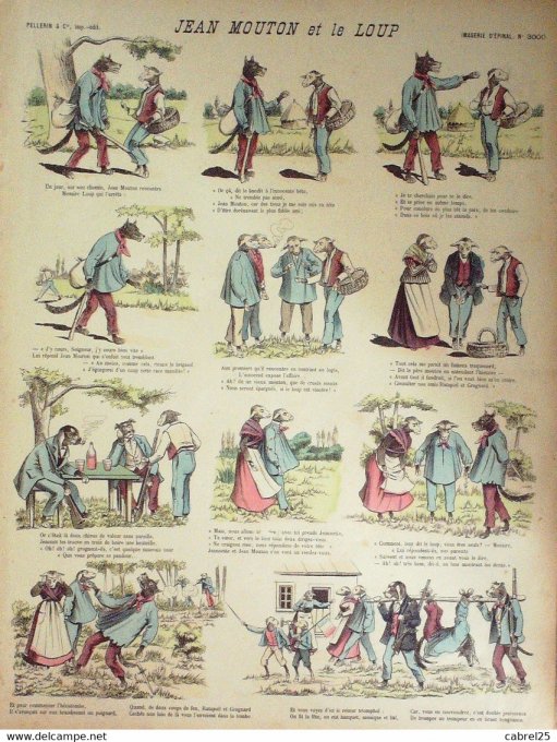 Jean Mouton & Le Loup  (Pellerin d'epinal)