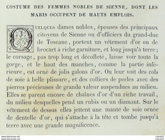 Italie SIENNE Dame noble 1859