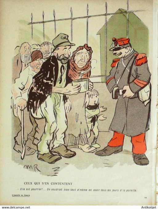 L'Assiette au beurre 1908 # 368 Viande à soldats Radiguet
