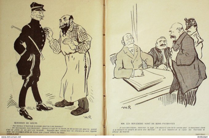 L'Assiette au beurre 1908 # 368 Viande à soldats Radiguet