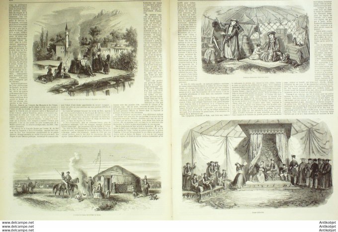 L'Illustration 1850 n°383 Allemagne BADEN Russie TARTARE KALMOUKE Morbihan BALEINE Angleterre LONDRE