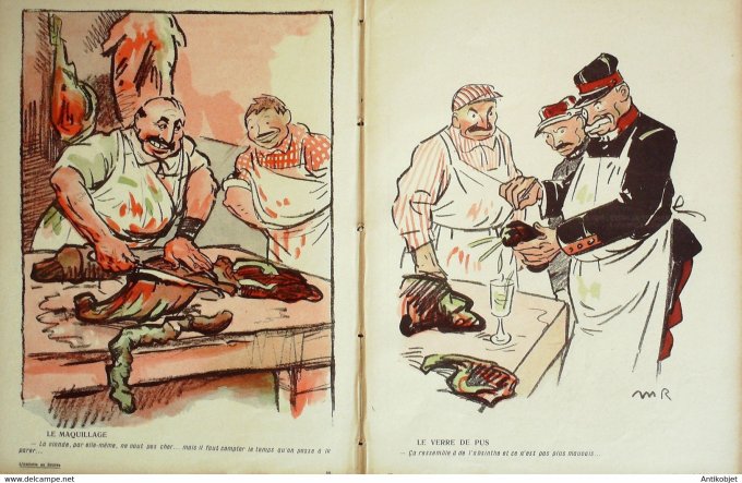 L'Assiette au beurre 1908 n°368 Viande à soldats Radiguet