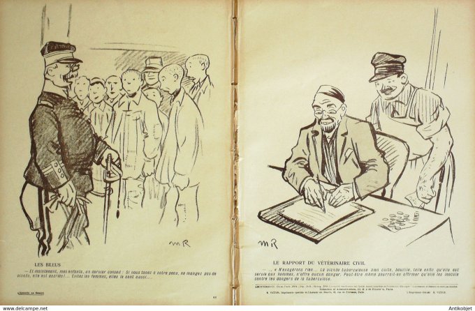 L'Assiette au beurre 1908 # 368 Viande à soldats Radiguet