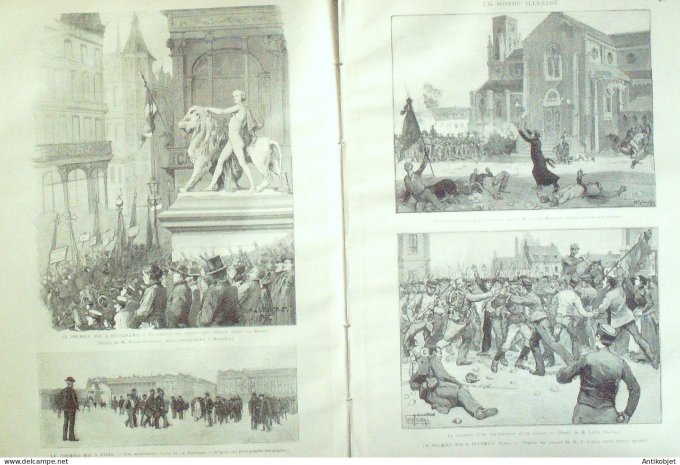 Le Monde illustré 1891 n°1780 Bruxelles Fourmies (59) Italie Rome Pozzo-Pantaleo Berlin De Moltke