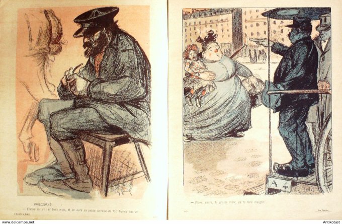 L'Assiette au beurre 1902 #  93 Monopoles II Les Omnibus Cadel Eugène