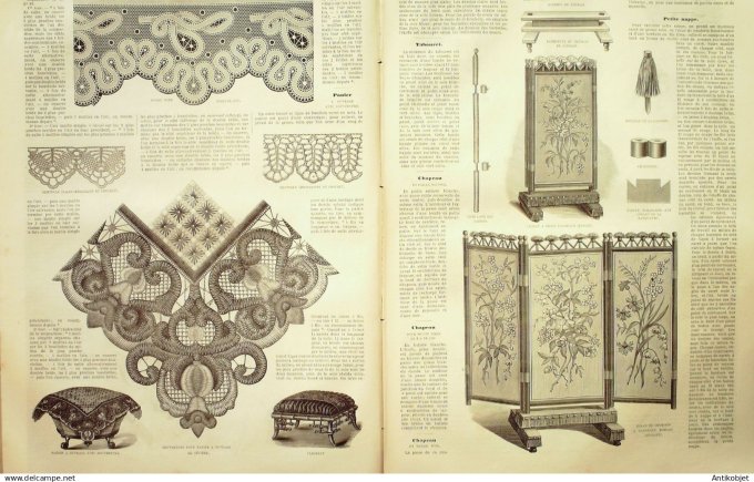 La Mode illustrée journal + gravure associée 1880 #  31
