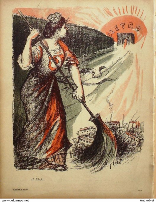 L'Assiette au beurre 1902 n° 93 Monopoles II Les Omnibus Cadel Eugène