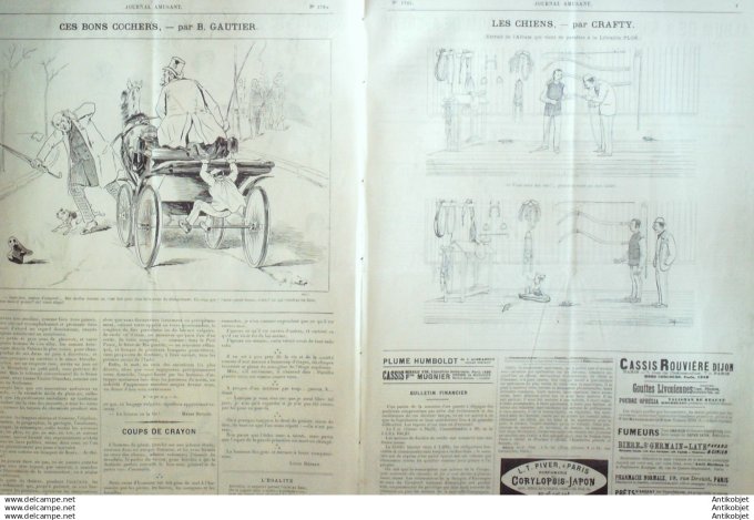 Le Journal Amusant 1890 # 1784 Saison de premieres Vaudeville Depute Leveau Jules Lemaitre par Stop