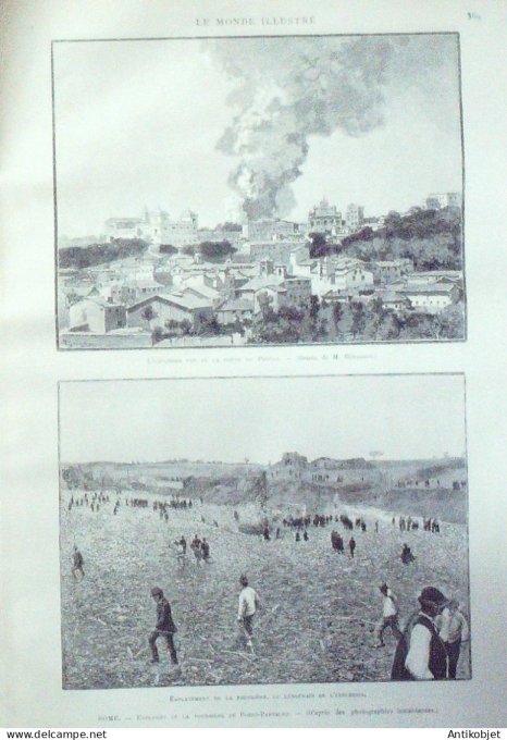 Le Monde illustré 1891 n°1780 Bruxelles Fourmies (59) Italie Rome Pozzo-Pantaleo Berlin De Moltke