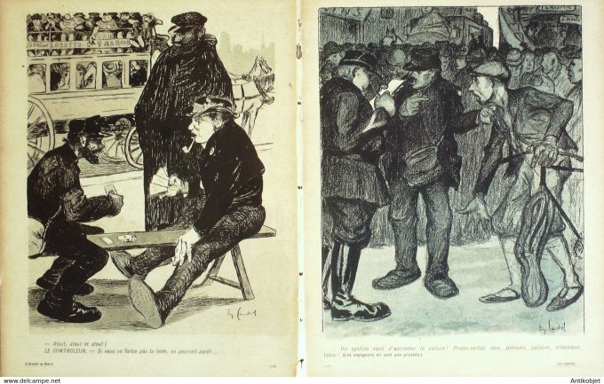 L'Assiette au beurre 1902 #  93 Monopoles II Les Omnibus Cadel Eugène