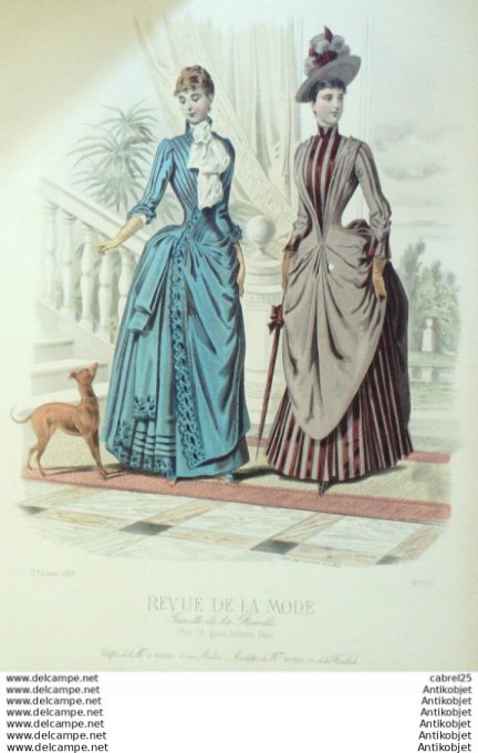 Gravure Mode La Gazette 1888 # 869 (Old Fashion plate)