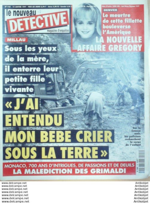 Détective 1996 # 748 Millau Nancy Chambéry Monaco Fontenay/Bois Rouen Noisy