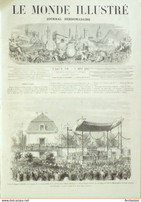 Le Monde illustré 1865 n°430 Maroc Tétouan Algérie Ouargla La Roquette Prison