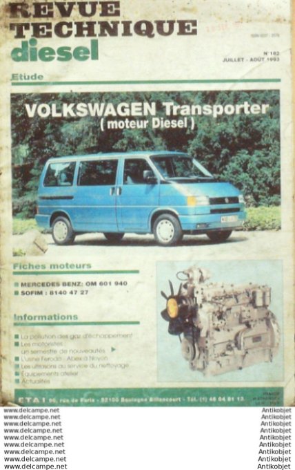 R.T Automobile Volkswagen Transporter Mercedez Benz Om 601 940   # 182