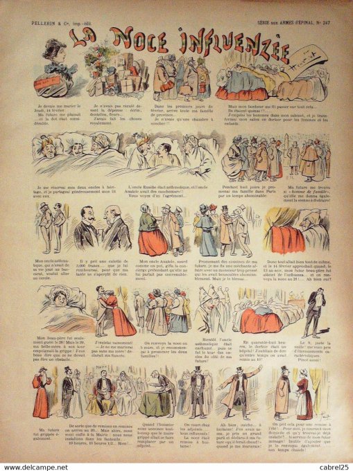 La Noce Influenzee  (Pellerin d'epinal) Plumet