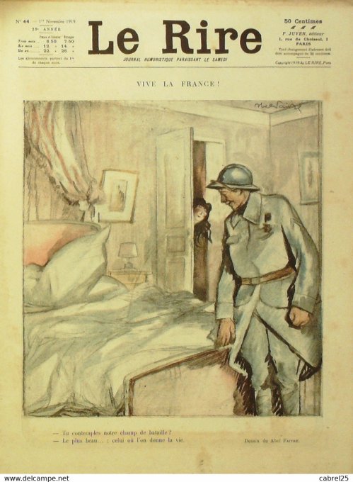 Le Rire 1919 n° 44 Faivre Capy Arnac Mirande Vion Delaw Métivet