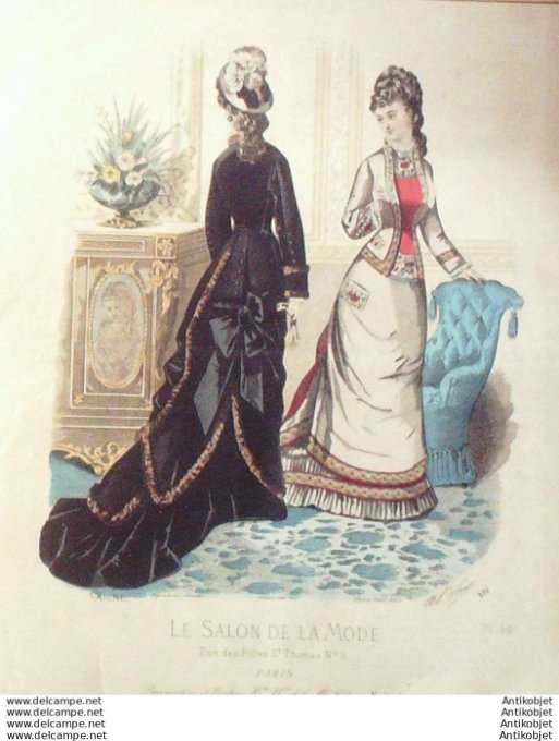 Gravure Mode Salon 1877 #  276 (Old Fashion plate)