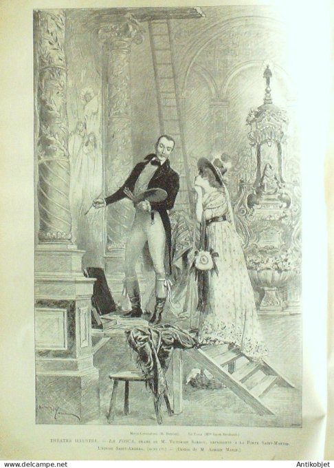 Le Monde illustré 1887 n°1601 Congo Bou-Banguis cirque d'hiver Sorbonne La Tosca