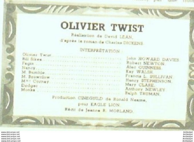 Mon Film 156 49-08-17 Olivier Twist Ralph Truman Alec Guiness John