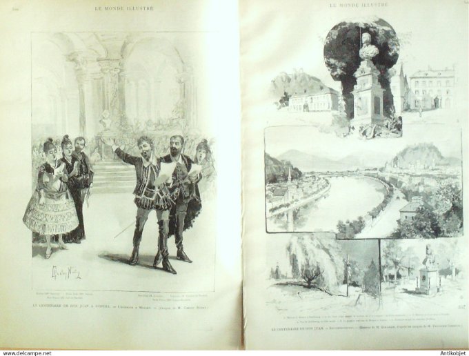 Le Monde illustré 1887 n°1597 Maroc Say Oued Kiss Moulouya Wolfgang Mozart