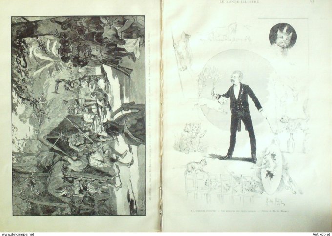 Le Monde illustré 1887 n°1601 Congo Bou-Banguis cirque d'hiver Sorbonne La Tosca