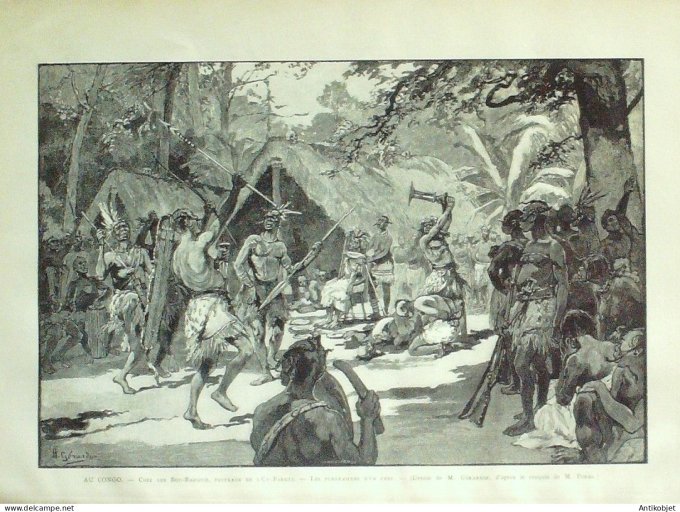 Le Monde illustré 1887 n°1601 Congo Bou-Banguis cirque d'hiver Sorbonne La Tosca