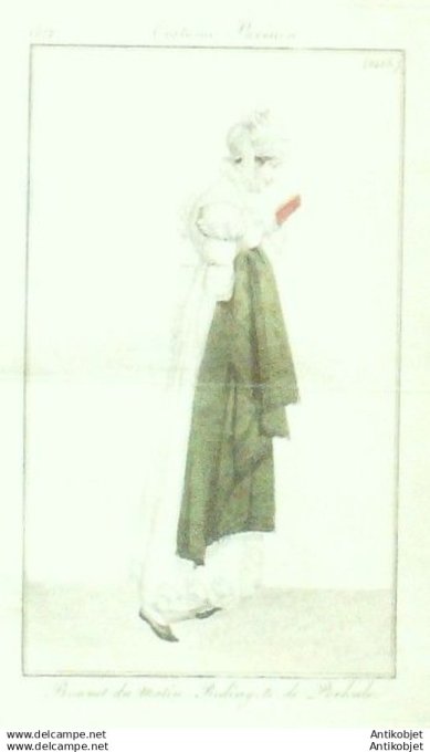 Gravure Mode Costume Parisien 1812 # 1215 (eau forte old Fashion plate