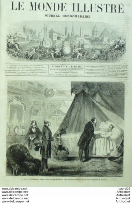 Le Monde illustré 1861 n°218 Rodez Malte Gortschakoff Egypte Bir Abou Ballah